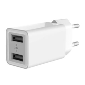 Caricabatteria USB Conceptronic 2 Porte 12W 2.4A Bianco