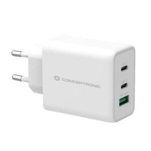 Caricatore Notebook Conceptronic 3 Porte 65W GAN USB-C USB-A PD QC 3.0