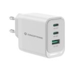 Caricatore GaN Conceptronic 65W 3 Porte USB-C USB-A PD 3.0 QC 3.0