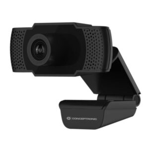 Webcam Conceptronic Full HD 1080p con Microfono USB Nero