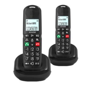 Telefono Cordless Alcatel XL685 DUO 2 Portatili Vivavoce Nero