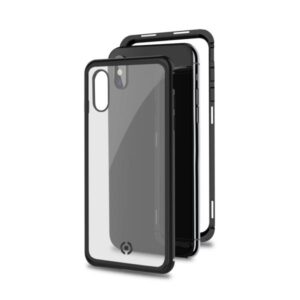 Cover Celly ATTRACTION per iPhone Xs Max Alluminio e Vetro Temprato