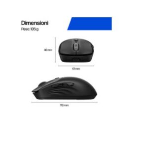 Mouse Wireless HP 700 Ricaricabile Bluetooth Nero Ergonomico