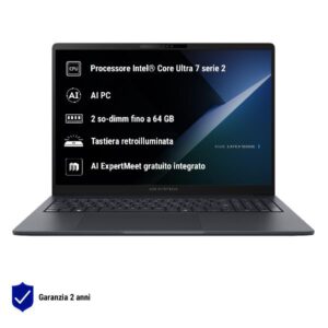 Notebook Asus ExpertBook B3 16" Intel Core Ultra 5 8GB 512GB AI PC