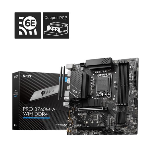 Scheda Madre MSI PRO B760M-A WIFI DDR4 Micro-ATX LGA1700