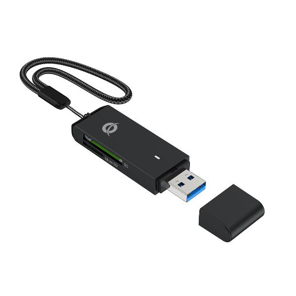Lettore Schede Conceptronic 2-in-1 USB 3.0 Esterno Nero
