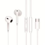 Auricolari USB-C Conceptronic con Microfono e Noise Canceling Bianchi