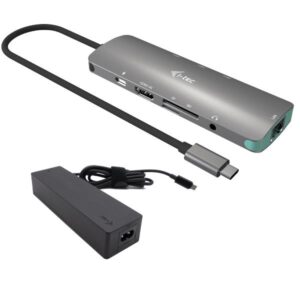 Docking Station USB-C I-Tec HDMI LAN PD100W Alimentatore Grigio