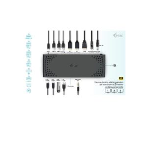 Docking Station I-Tec USB-C Triplo Monitor 2xDP 1xHDMI PD100W