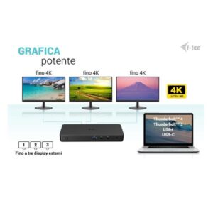 Docking Station I-Tec USB-C Tre Monitor 4K 2xDP 1xHDMI 6xUSB