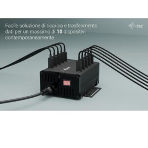 Hub USB I-Tec Universale 10 Porte USB-C Ricarica 15W con Alimentatore