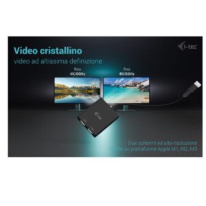 Adattatore Video I-Tec USB-C a Doppio HDMI 4K 60Hz