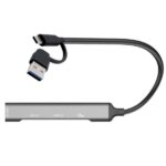 Hub USB I-Tec Universale 4 Porte USB-C + 3x USB 2.0 Grigio