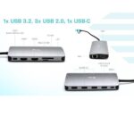 Docking Station I-Tec Universale USB-C 3.0 Triplo Monitor 2xHDMI VGA 5xUSB LAN PD100W
