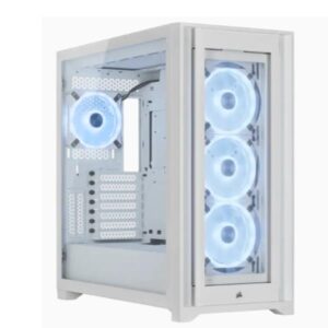 Cabinet Mid-Tower Corsair iCUE 5000X RGB QL Edition Bianco