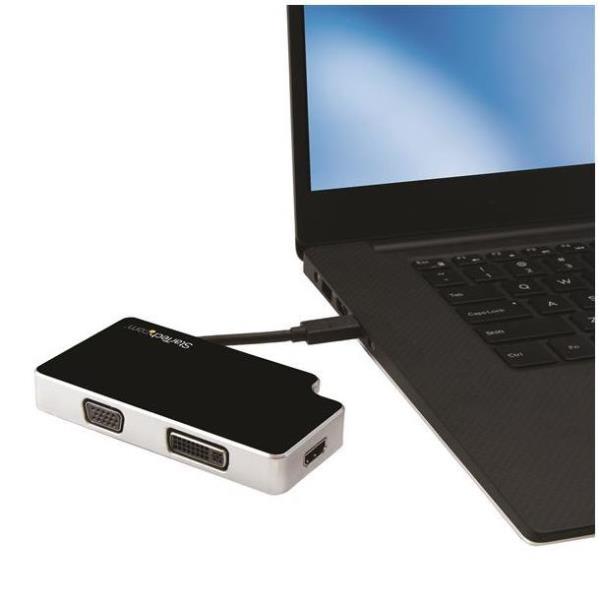 Adattatore USB-C a VGA DVI HDMI Startech Nero