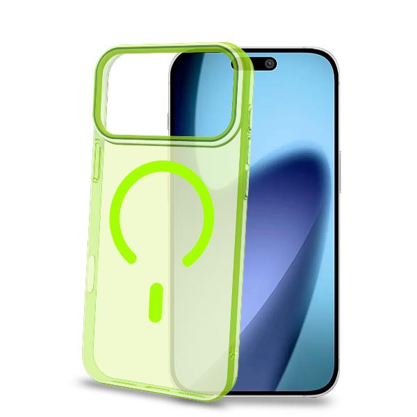 Cover Smartphone Celly COLORMAG per iPhone 17 Pro Max Trasparente Giallo