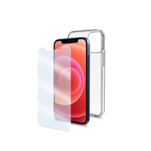 Cover Celly COVGLASSAB per iPhone 12 Mini Trasparente TPU e Vetro