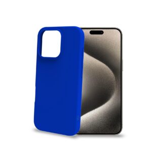 Cover iPhone 16 Pro Celly CROMO TPU Blu