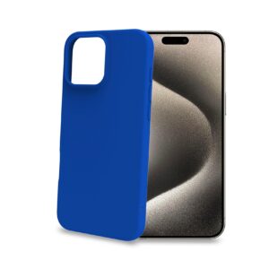 Cover iPhone 16 Pro Max Celly CROMO TPU Blu