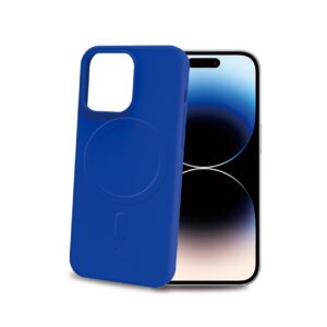 Cover Celly Cromomag per iPhone 15 Pro in TPU Blu