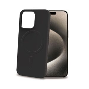 Cover Celly CROMOMAG per iPhone 15 Pro Max Nero TPU