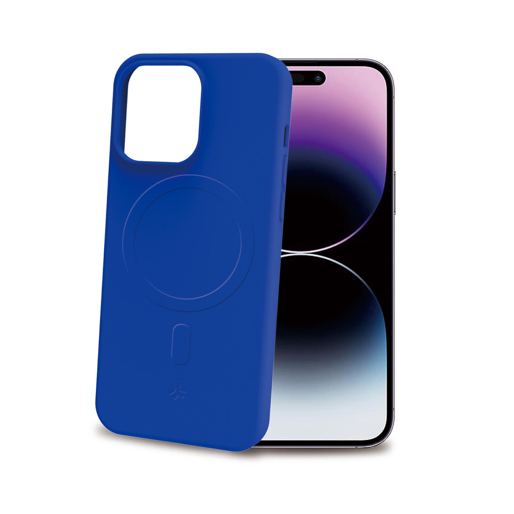 Cover Celly Cromomag per iPhone 15 Pro Max Blu TPU