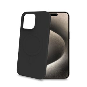 Cover Celly CROMOMAG per iPhone 16 Pro Max in TPU Nera