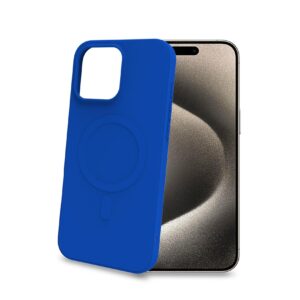 Cover Celly Cromomag per iPhone 16 Pro Max Blu TPU