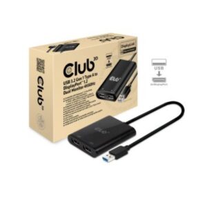 Docking Station Club3D Video Splitter USB a 2 DisplayPort 4K 60Hz