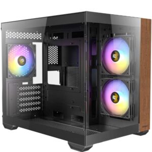 Cabinet Mid-Tower Antec CX600M WOOD ARGB Nero