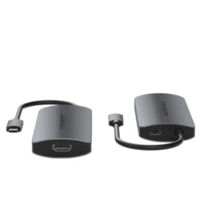 Hub USB-C Cygnett 6 in 1 HDMI Grigio Alluminio