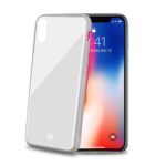 Cover Celly DIAMOND per iPhone Xs e iPhone X in TPU e vetro temperato bianco