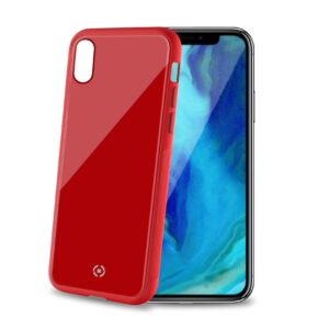 Cover Celly DIAMOND per iPhone XR con vetro temperato - Rosso
