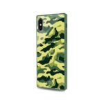 Cover Celly Diamond Square per iPhone Xs e iPhone X in TPU e vetro temperato verde
