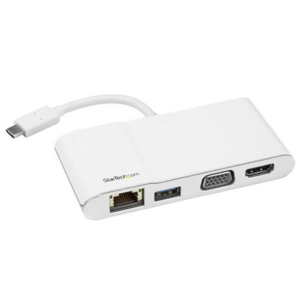 Docking Station Startech USB-C Multiporta Bianca Metallo