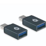 Adattatore USB-C a USB 3.0 Conceptronic 2 Pezzi Nero