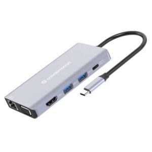 Docking Station Conceptronic 10-in-1 USB 3.2 HDMI VGA GbE PD 100W