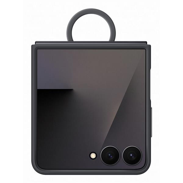 Cover Samsung Silicone Ring Case Flip7 Nero per Galaxy Z Flip 7