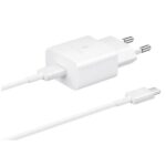 Caricabatteria Auto Samsung 15W USB-C Bianco con Cavo