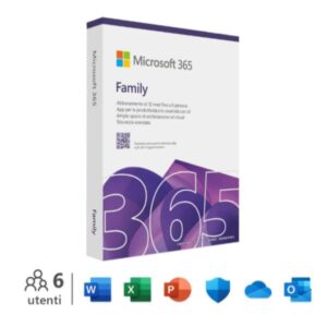 Software Microsoft 365 Family Licenza Annuale Italiano Box