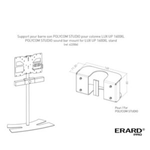 Staffa per CPU e Mini PC ITB Solution ER622006 fino a 10kg
