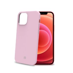 Cover Celly FEELING per iPhone 12 Pro e iPhone 12 in Silicone Rosa