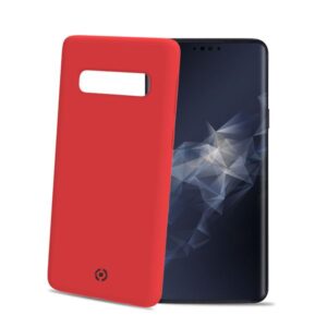 Cover Celly FEELING per Samsung Galaxy S10 in Silicone Rosso
