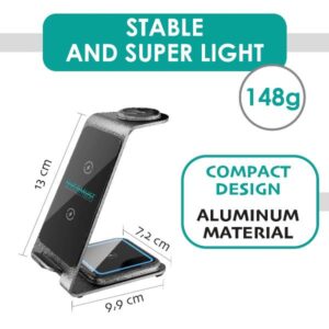 Caricabatterie Wireless 3 in 1 Prodotti Bulk per Smartphone