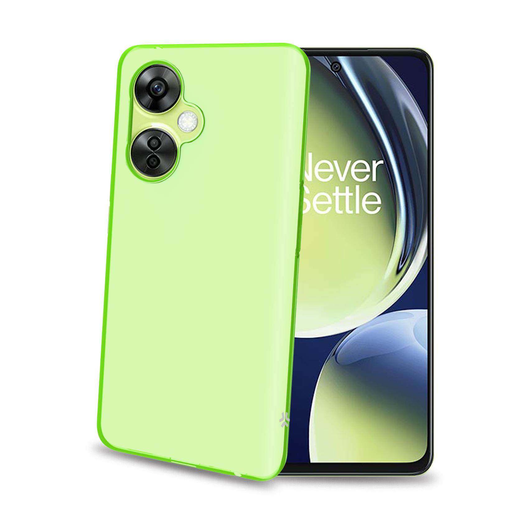 Cover Smartphone Celly GELSKIN per OnePlus Nord CE 3 Lite Trasparente Verde
