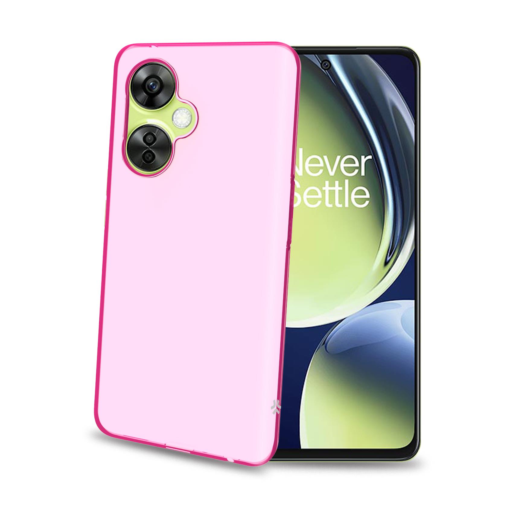 Cover Smartphone Celly GELSKIN per OnePlus Nord CE 3 Lite Trasparente Rosa