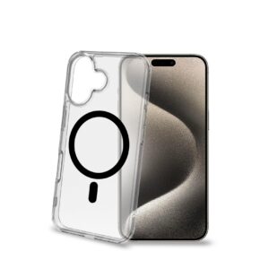 Cover Celly GELSKINMAG per iPhone 16 Trasparente