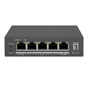 Switch Level One GEP-0531 5 Porte Gigabit PoE 60W 4 Porte PoE