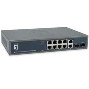Switch Level One GEP-1221 12 Porte Gigabit PoE 150W 2 SFP